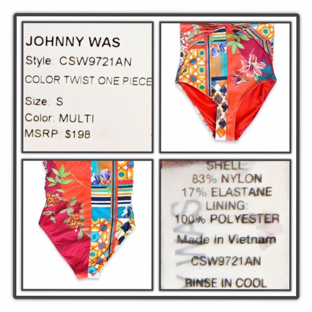 Johnny Was Color Twist One Piece Swimsuit - Picture 11 of 16